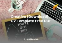 Creative [Download] CV Template Free PDF