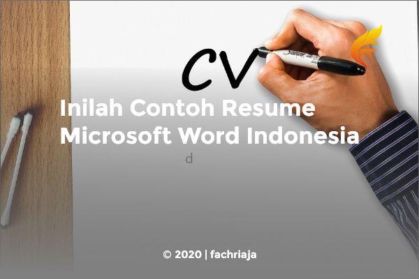 Inilah Contoh Resume Microsoft Word Indonesia